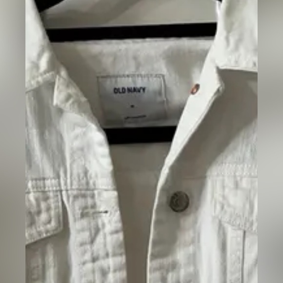 OLD NAVY White Denim Jean Jacket - Picture 3 of 3